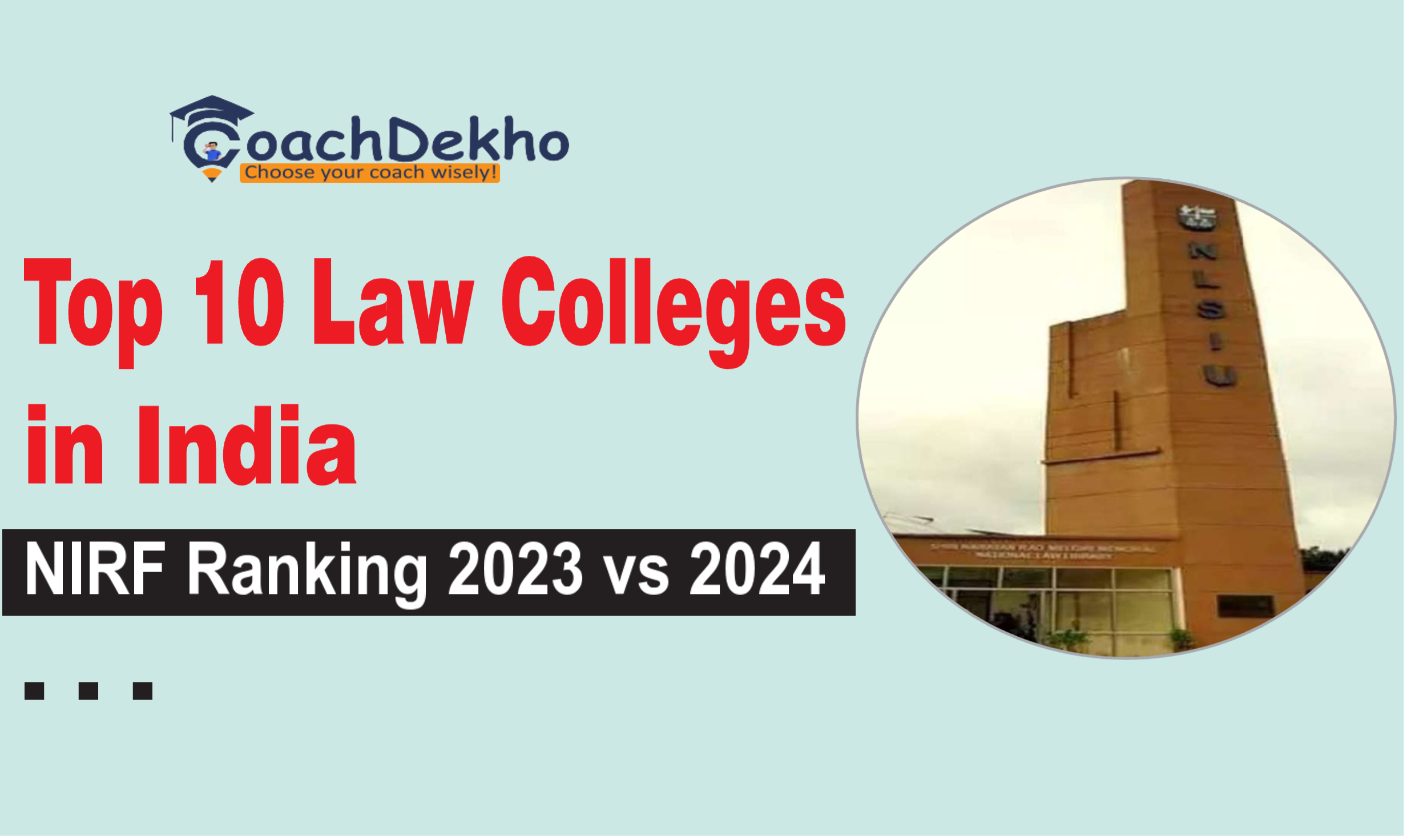 NIRF Rankings 2024 of best Indian law schools: NLSIU, NLU Delhi, NALSAR remain at the top